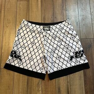 No Fear MMA Cage Fighter Shorts‎ Men's Size 36 Fence Skulls Brass Knuckles